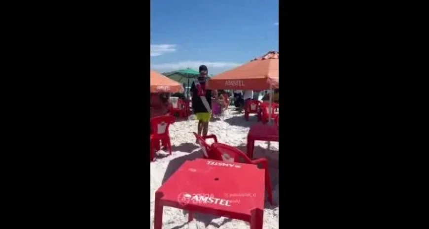 Police Wearing Vasco Shirts Arrest Criminal on Beach; Video Goes Viral