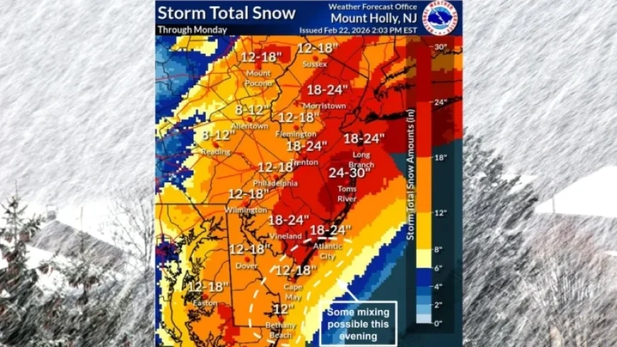 Blizzard Hits N.J.: Record-Breaking Snowfall Predicted Ahead