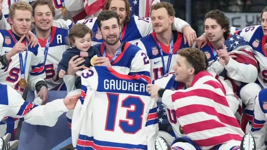 Team USA Celebrates Johnny Gaudreau as an Olympic Champion