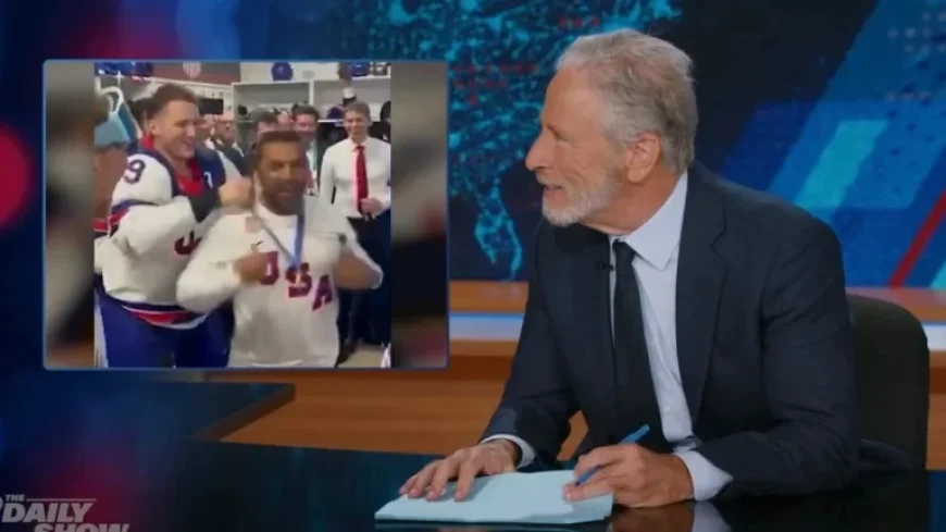 Jon Stewart Labels Kash Patel ‘Make-a-Wish Man’ in Hockey Celebration