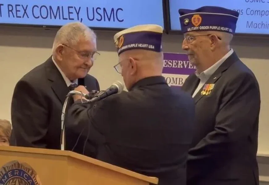 94-Year-Old Korean War Marine Awarded Purple Heart After 70 Years