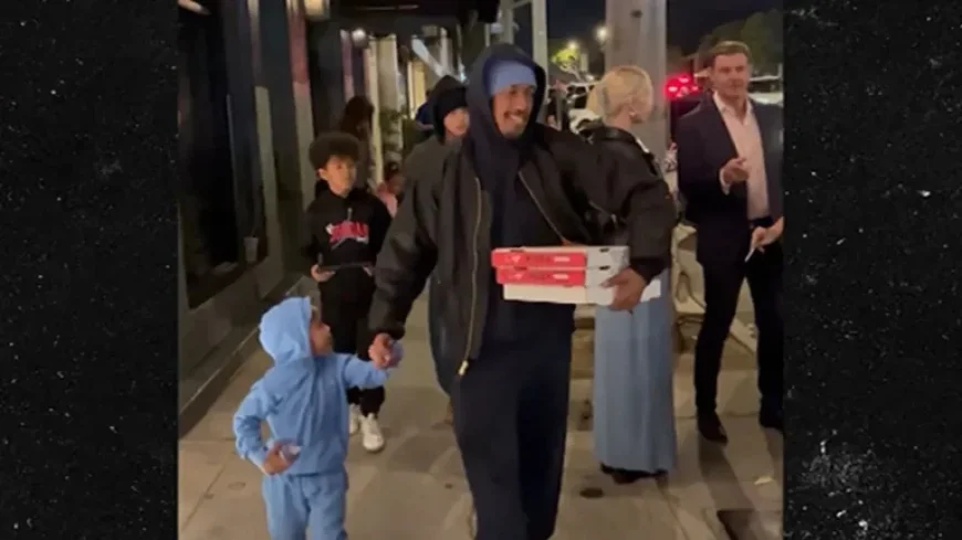 Nick Cannon Dines in West Hollywood with Five of His Kids