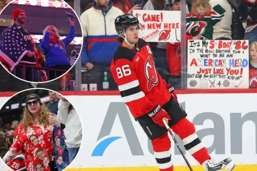 Jack Hughes Brings Olympic Gold-Medal Celebration Home to New Jersey