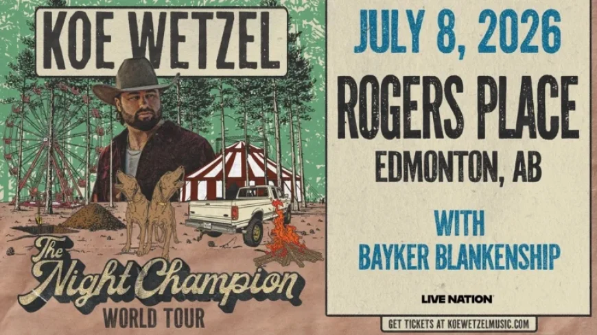 Koe Wetzel to Perform on July 8, 2026