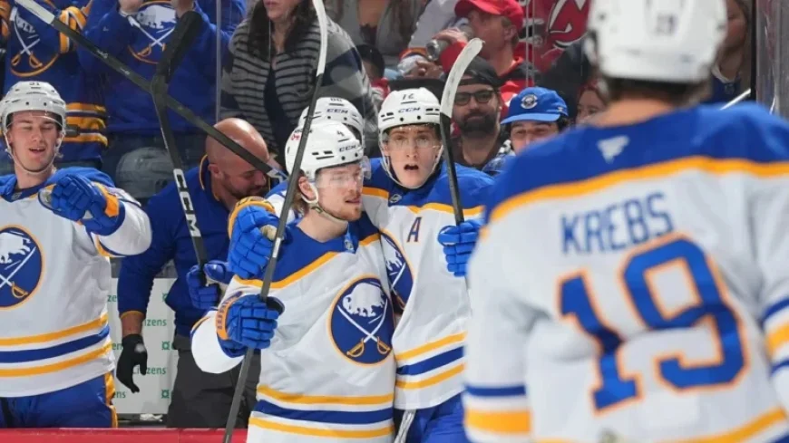 Thompson and Krebs Lead Sabres to Narrow Victory Over Devils