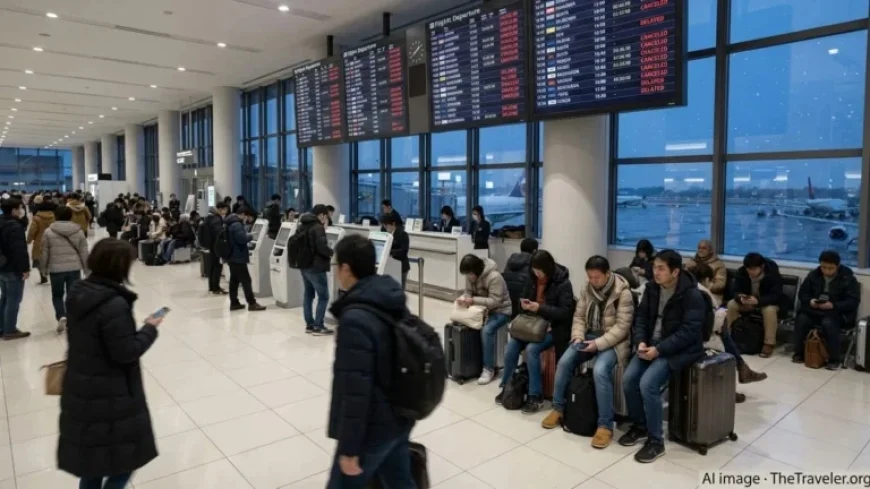 Storm Causes Major Disruptions to Japan-US and Domestic Flights