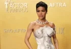Teyana Taylor Stuns in Trompe L’oeil Dress at 2026 Actor Awards
