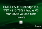 Enbridge Inc. TSX Surges 213.76% Intraday; Volume Signals Re-evaluation