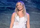 Hilary Duff Stuns in Sheer Gown with High Slit on Tonight Show