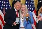Kaillie Humphries hands a rare honor to Trump, and turns a medal into a message