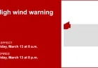 High Wind Warning, Wind Advisory, and High Wind Watch: National Alert Summary — Friday, March 13, 2026