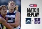 Afl Stats: Match Replay Geelong v Fremantle — afl stats Breakdown