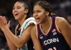 Azzi Fudd and Sarah Strong turn honors into a shared UConn moment on the AP All-America first team