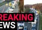 M3 closed near Bagshot after HGVs crash and spill fuel — diversion route in place