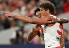 Tom Barrass lands heavily as New-look Swans fire early at MCG