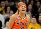 Kymora Johnson as Virginia stuns No. 2 Iowa in 2OT, Sweet 16 bracket reshaped