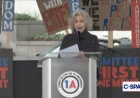 Jane Fonda Leads Rally Against Paramount-WB Merger Threatening First Amendment