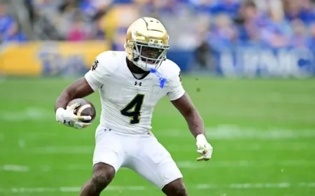 Jeremiyah Love Records Second-Fastest 40 Time in Combine RB History