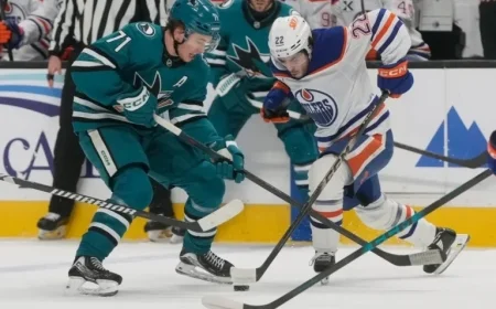Sharks Secure Thrilling Victory Over Oilers with Defenseman’s Third-Period Goal