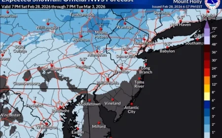 N.J. Weather: Snow, Sleet, Rain Sunday; 70s Temperatures by Next Weekend