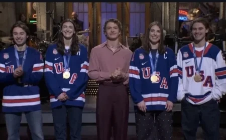 U.S. Olympic Hockey Stars Humorously Address Rivalry, Trump Invite on ‘SNL’