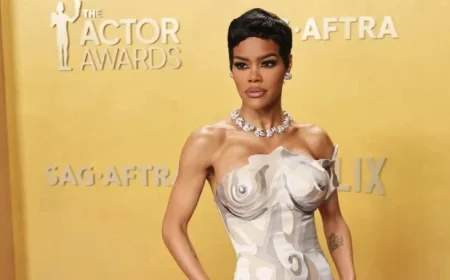Teyana Taylor Stuns in Trompe L’oeil Dress at 2026 Actor Awards