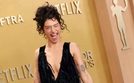 Odessa A’zion Shines in Fringe Jumpsuit at Actor Awards Red Carpet