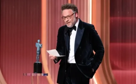 Seth Rogen Delivers Heartfelt Speech Accepting Catherine O’Hara’s Actor Award