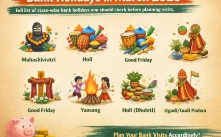 March 2026 Bank Holidays: State-Wise List to Plan Your Visits Efficiently