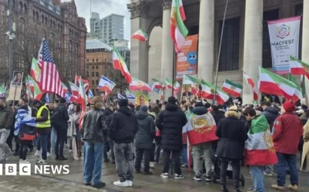 British Iranians Protest in Manchester Following US-Israel Strikes