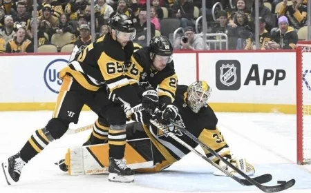 Penguins Dominate Golden Knights; Arturs Silovs Achieves Shutout Victory