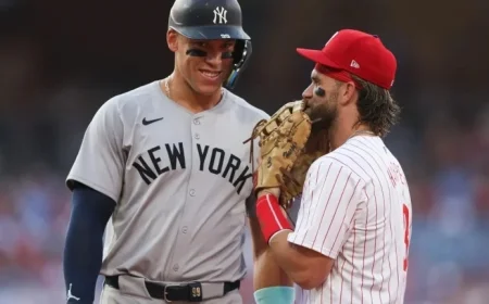 Aaron Judge Shares Bryce Harper Text That Gave Him ‘Chills’