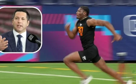Adam Schefter Criticized for Altering Carnell Tate’s 40-Yard Dash Time