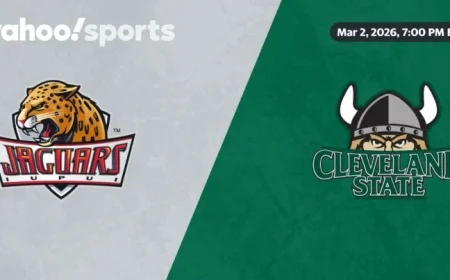 Live Updates: IU Indy Jaguars vs. Cleveland State Vikings Game Stats