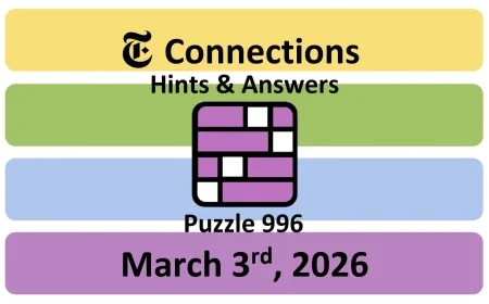 NYT Connections Hints and Answers Today: Tuesday March 3, 2026 — Puzzle 996