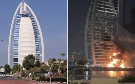 Burj Al Arab Hotel Hit, Dubai Airport Closed, and US Navy 5th Fleet Bahrain Base Under Attack as Iran Bombs UAE