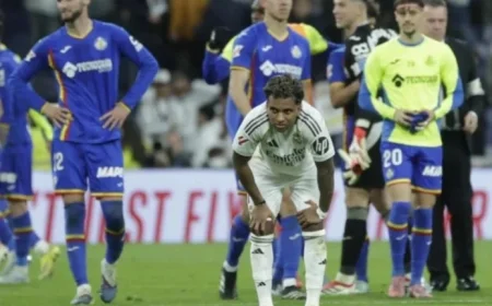Rodrygo Undergoes Knee Examination After Discomfort in Getafe Match