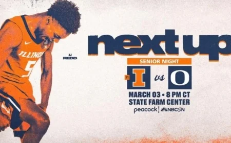 Illinois Hosts Senior Night Showdown Against Oregon in Home Finale