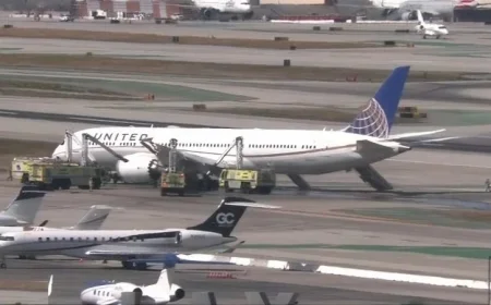 United 787-9 Returns to LAX After Takeoff; Passenger Evacuation Video