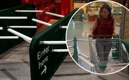 Supermarket entry gate trial becomes flashpoint as rollout expands