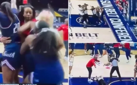 Referee Unconscious in Intense South Alabama-Coastal Carolina Brawl