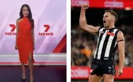 Channel 7: More than puppy love between Pies star and TV weather queen — the framing that matters