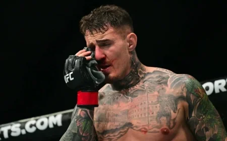 Tom Aspinall teases return after injury layoff: ‘Back to business’