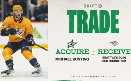 Dallas Stars Secure Forward Michael Bunting from Nashville Predators