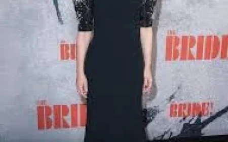 Peter Sarsgaard and a family step into the spotlight at “The Bride!” New York premiere