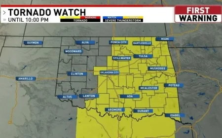 Tornado Watch raises stakes for central Oklahoma: what the risk map signals before 10 p.m. ET