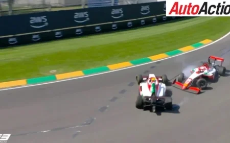 Sharp and Wharton collide in Albert Park Formula 3 shunt