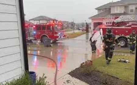Kctv5: Lightning strike triggers basement fire in Olathe, leaving four displaced