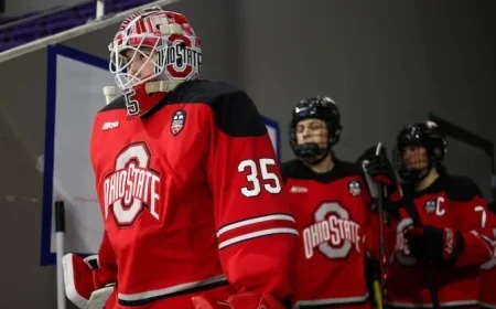 Ohio State Women’s Hockey Defeats Top-Ranked Wisconsin 2-1, Wins WCHA Championship