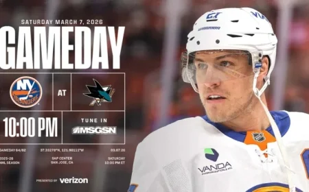 Islanders Vs Sharks: Late-Night Ice Clash Set for 10 p.m. ET in San Jose